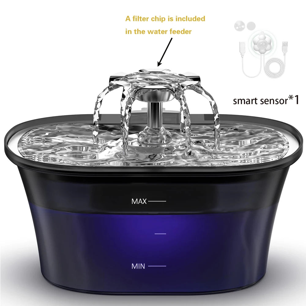 2.5L USB Automatic Pet Water Fountain for Cats and Dogs