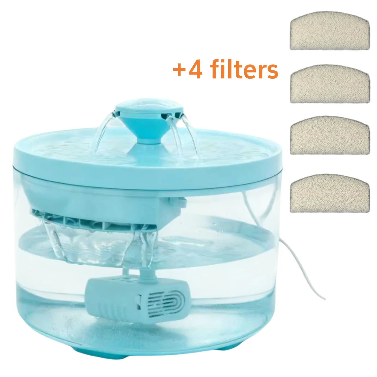 1800mL USB Pet Water Fountain with Automatic Filter System