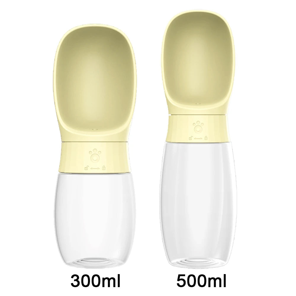 Portable Travel Pet Water Bottle with Integrated Drinking Bowl