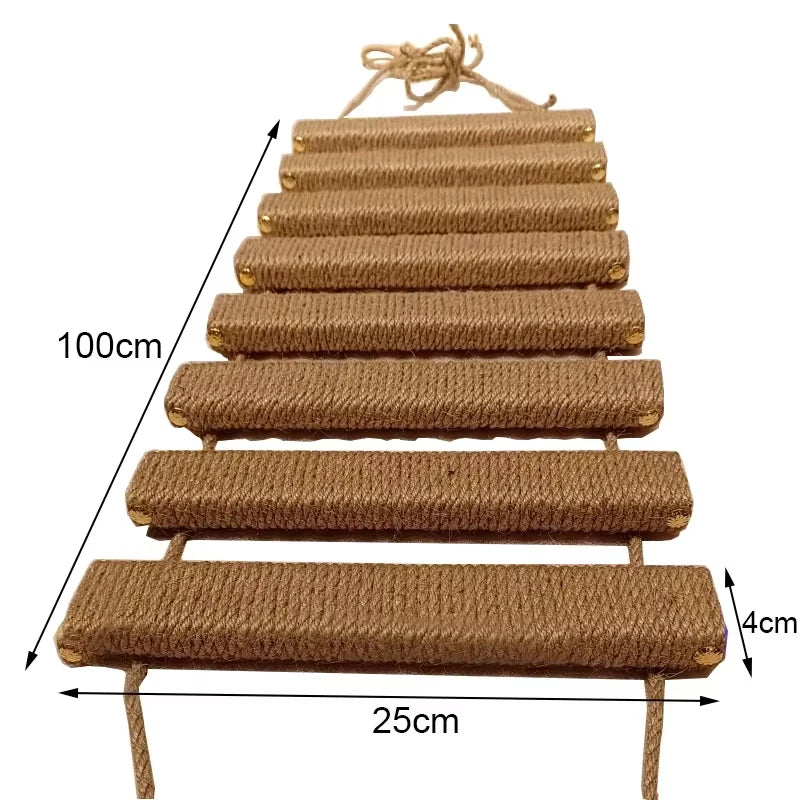 Wall-Mounted Cat Climbing Shelf with Sisal Scratching Post