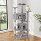 54-Inch Multi-Level Cat Tree Tower with Scratching Posts