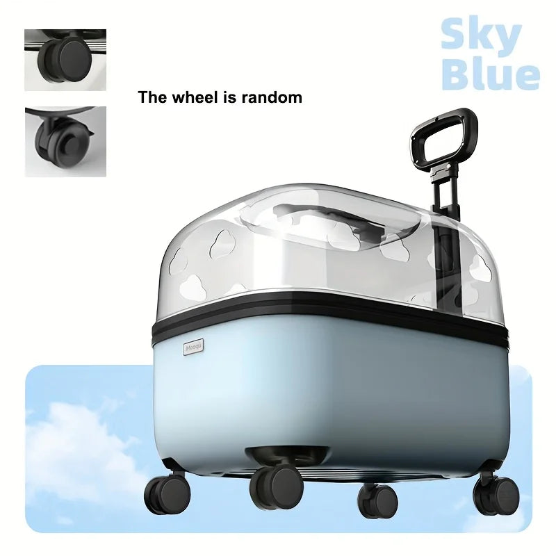 Panoramic Pet Carrier with 360-Degree Visibility for Travel