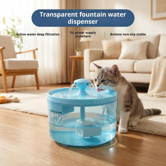 1800mL USB Pet Water Fountain with Automatic Filter System