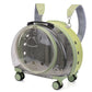 Transparent Pet Backpack Carrier with Wheels for Dogs and Cats