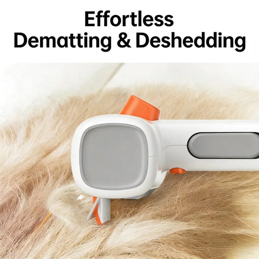 2-in-1 Cat Comb for Dematting and Deshedding Loose Fur