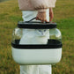 Double-Layer Cat Trolley Carrier with Wheels for Two Cats