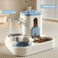 2-in-1 Automatic Pet Feeder and Water Bowl for Cats
