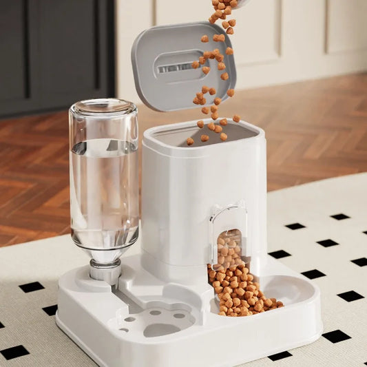 2-in-1 Automatic Pet Feeder and Water Dispenser for Dogs Cats