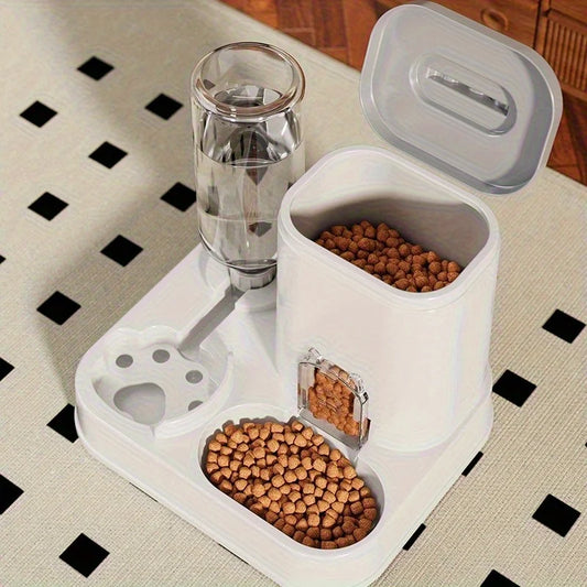 2-in-1 Automatic Pet Feeder and Water Dispenser for Dogs Cats