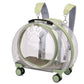 Transparent Pet Backpack Carrier with Wheels for Dogs and Cats
