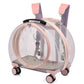 Transparent Pet Backpack Carrier with Wheels for Dogs and Cats