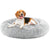 Calming Round Fluffy Faux Fur Dog Bed for Large Dogs