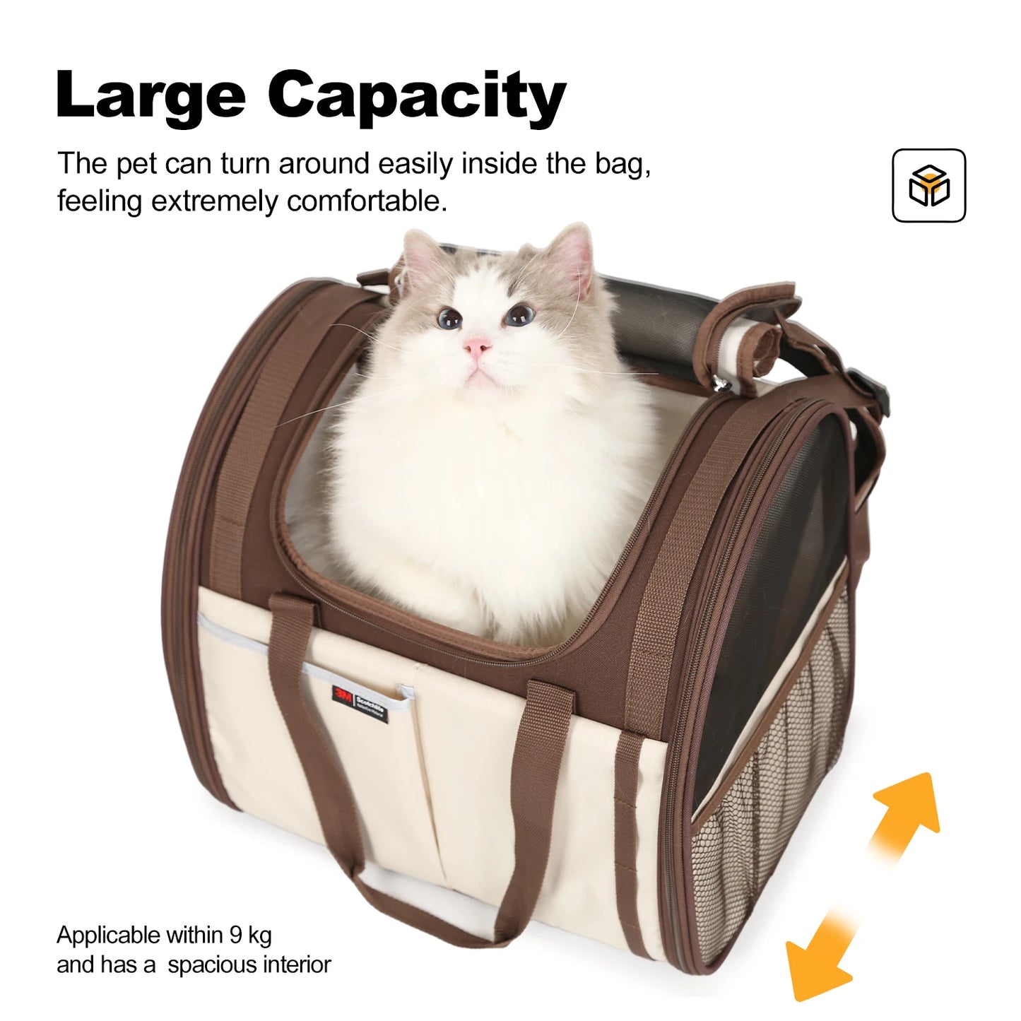 Large Dog Carrier Backpack for Pets Up to 9KG Travel