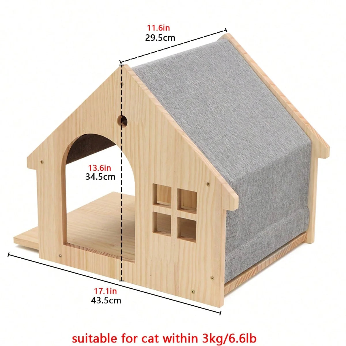 Wall-Mounted Cat Climbing Shelf with Sisal Scratching Post