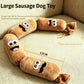 Durable Plush Sausage Dog Chew Toy with Squeaky Sound