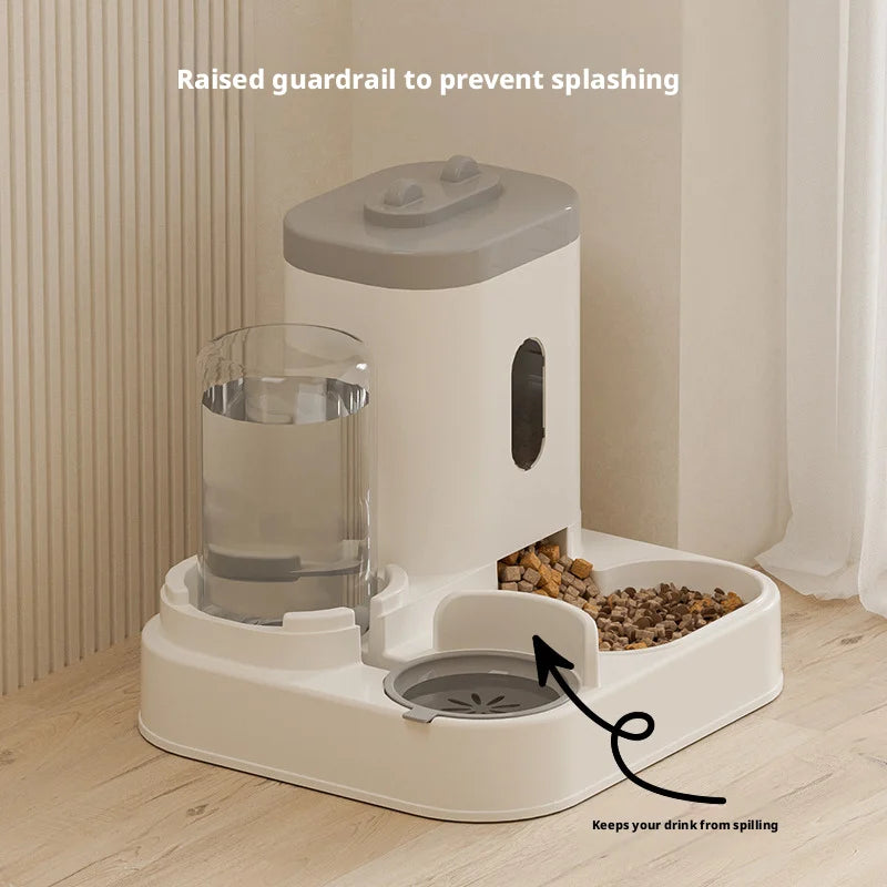 2-in-1 Automatic Pet Feeder and Water Bowl for Cats
