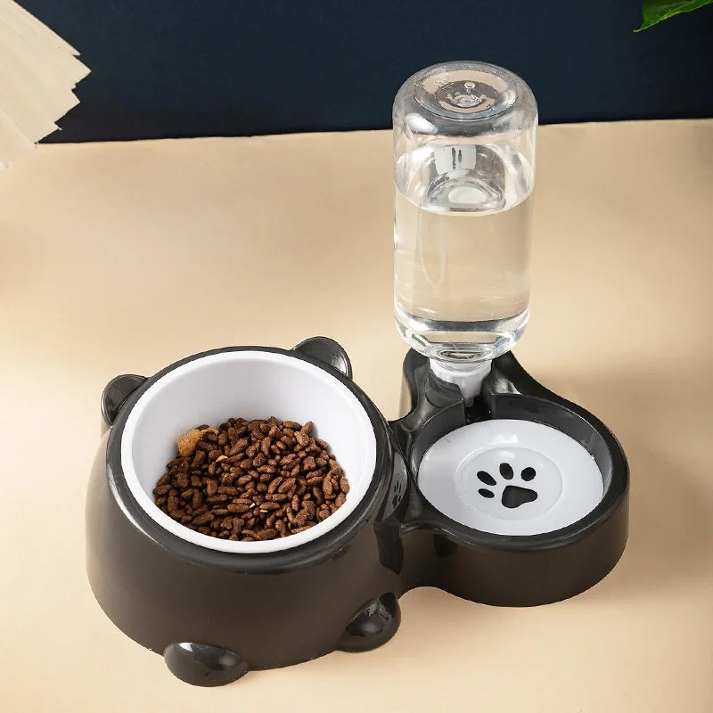 2-in-1 Pet Food and Water Bowl for Cats