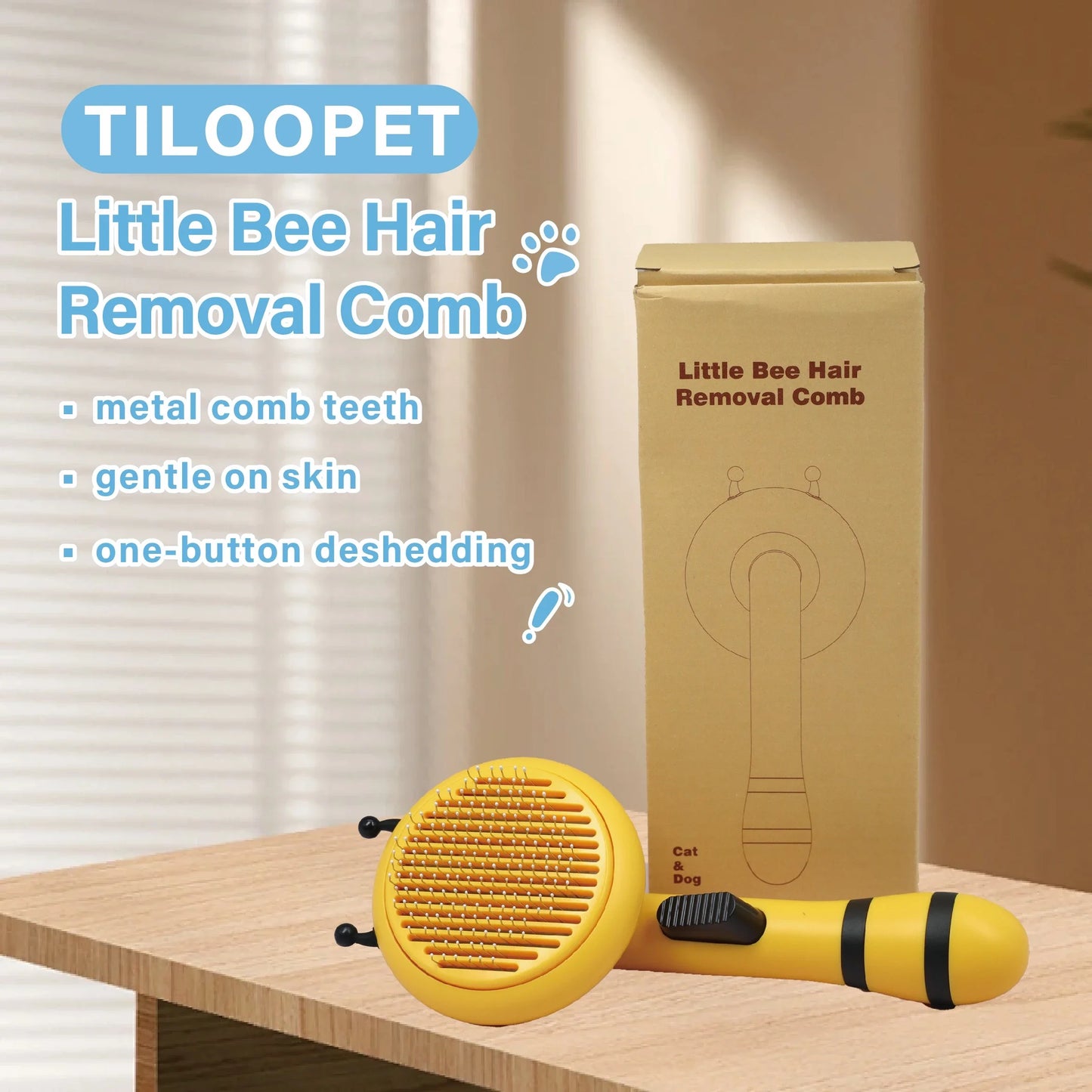 Dog Hair Remover Brush for Long Hair Grooming and Bathing