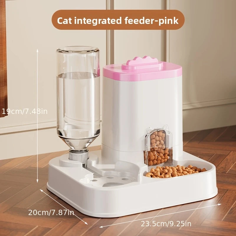 2-in-1 Automatic Pet Feeder and Water Dispenser for Dogs Cats