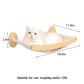 Wall-Mounted Cat Climbing Shelf with Sisal Scratching Post