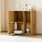 31.5" Wooden Cat Litter Cabinet with Cat Tree and Storage