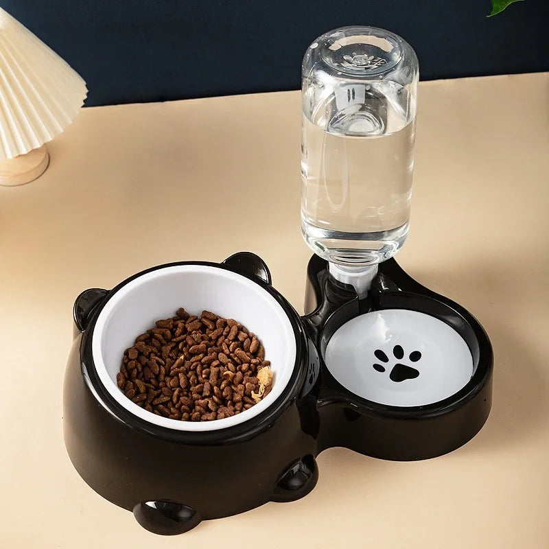 2-in-1 Pet Food and Water Bowl for Cats