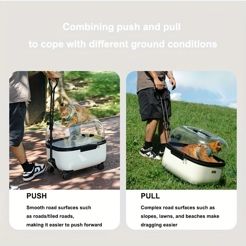 Panoramic Pet Carrier with 360-Degree Visibility for Travel