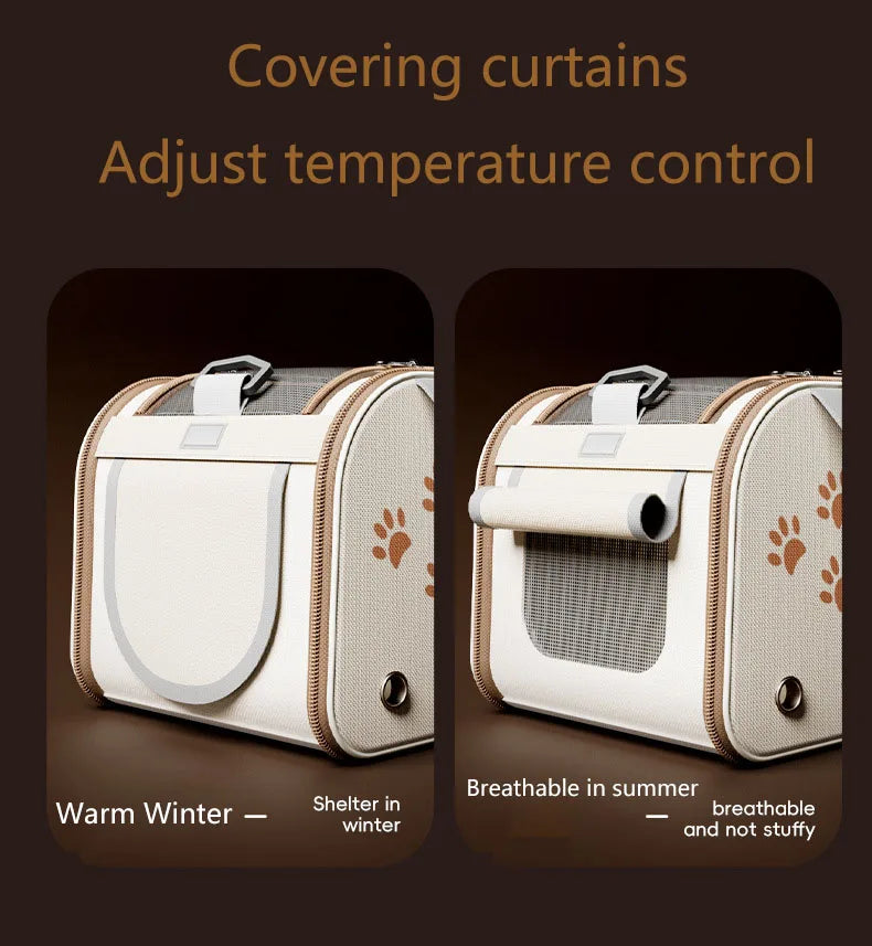 Foldable Portable Pet Carrier Shoulder Bag for Small Dogs Cats