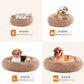 Calming Round Fluffy Faux Fur Dog Bed for Large Dogs
