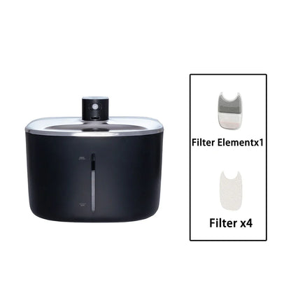 4L Wireless Stainless Steel Pet Water Fountain with Sensor