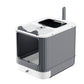Enclosed Foldable Cat Litter Box with Drawer Tray and Top Exit