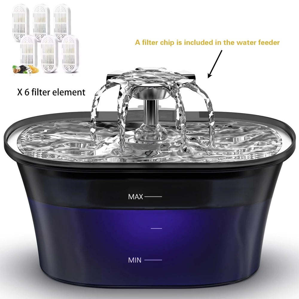 2.5L USB Automatic Pet Water Fountain for Cats and Dogs