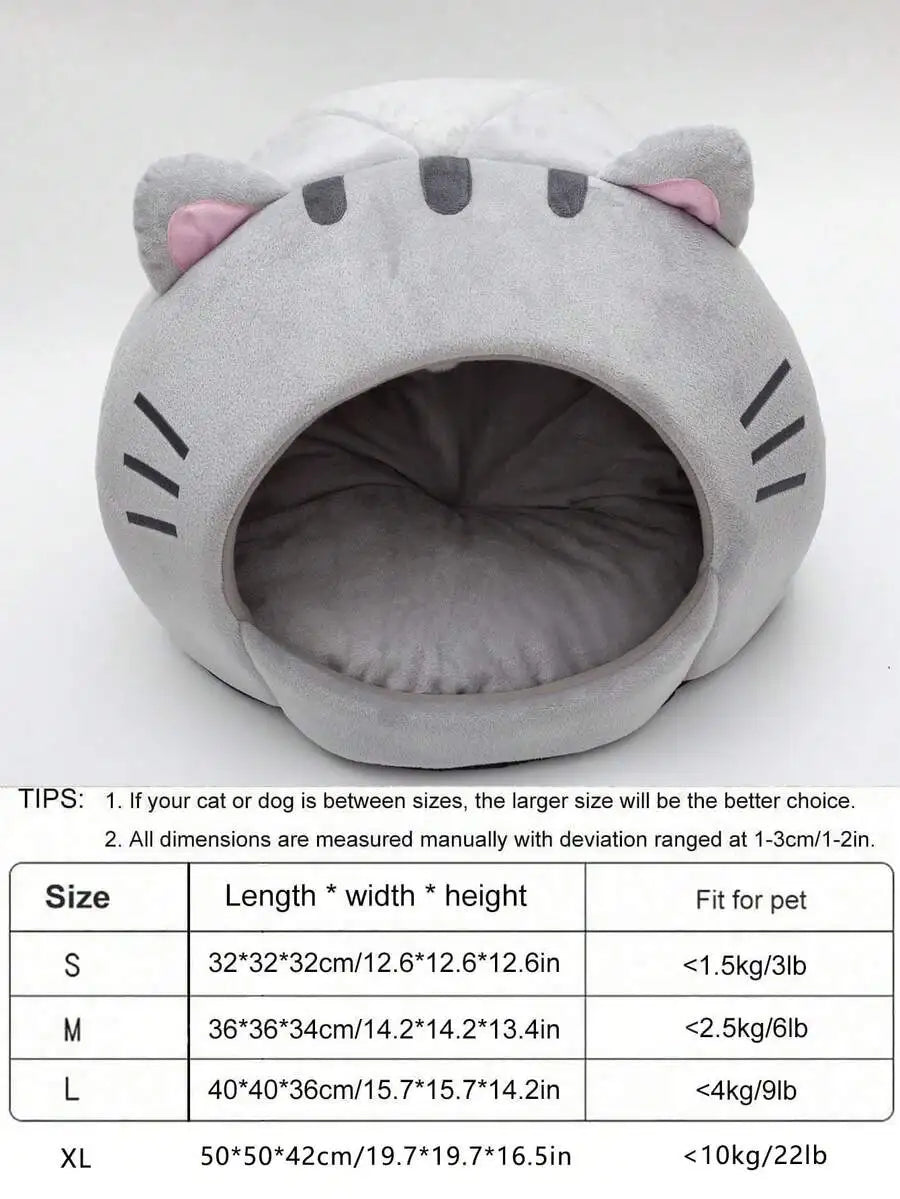 Cute Soft Cat Bed House for Small Medium Large Cats