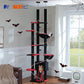 Adjustable Floor-to-Ceiling Cat Tree with Hammock and Condo