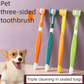 3-Sided Pet Toothbrush Dog Plastic Toothbrush Removing Tartar Cleaning Mouth Pet Care Cat Cleaning Mouth Dog Accessories