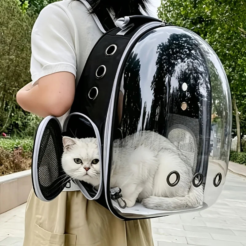 Portable Double-Shoulder Space Capsule Backpack for Cats and Pets