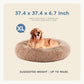 Round Faux Fur Plush Dog Bed with Anti-Slip Washable Design