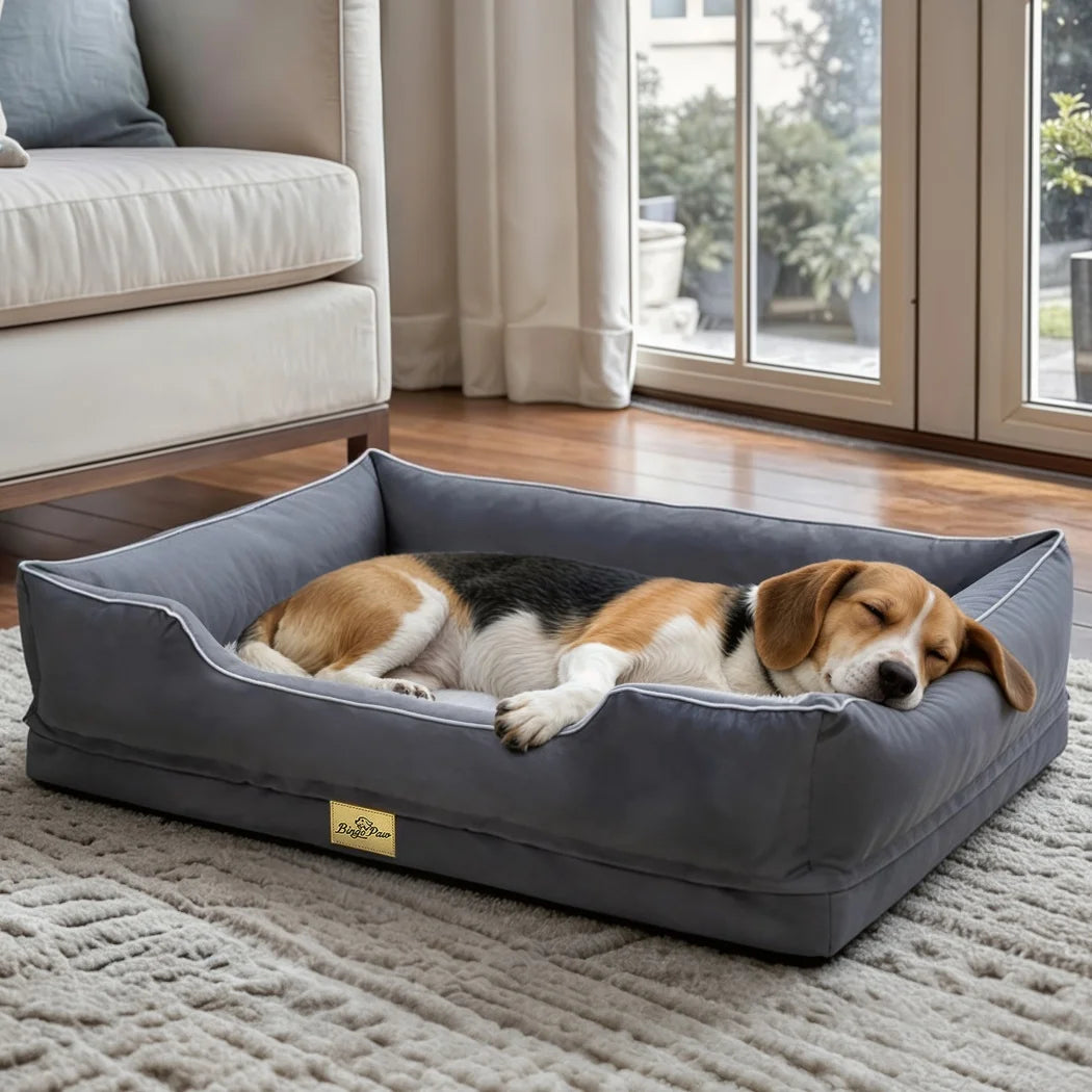 Extra Large Orthopedic Dog Bed with Soft Calming Bolster