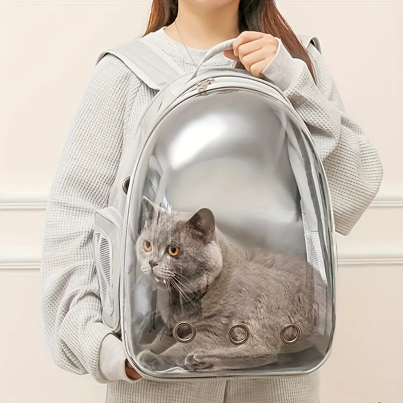 Portable Double-Shoulder Space Capsule Backpack for Cats and Pets
