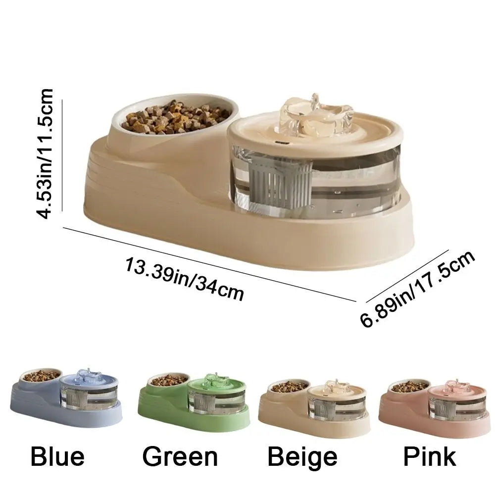2-in-1 Automatic Pet Water Fountain with Filter