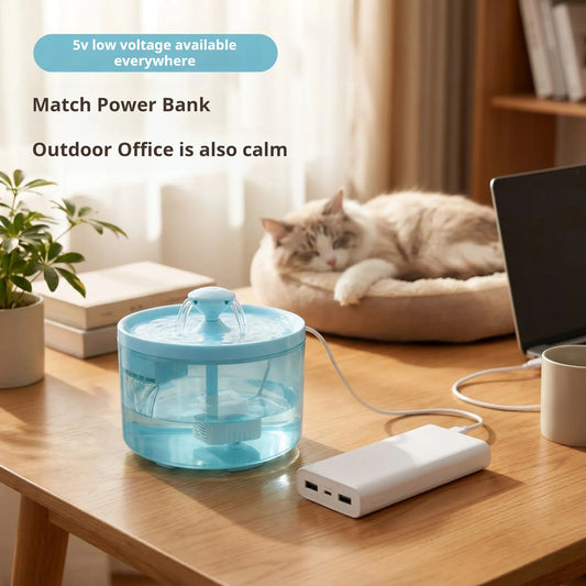 1800mL USB Pet Water Fountain with Automatic Filter System