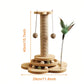 Solid Wood Cat Scratching Activity Center with Sisal and Toys