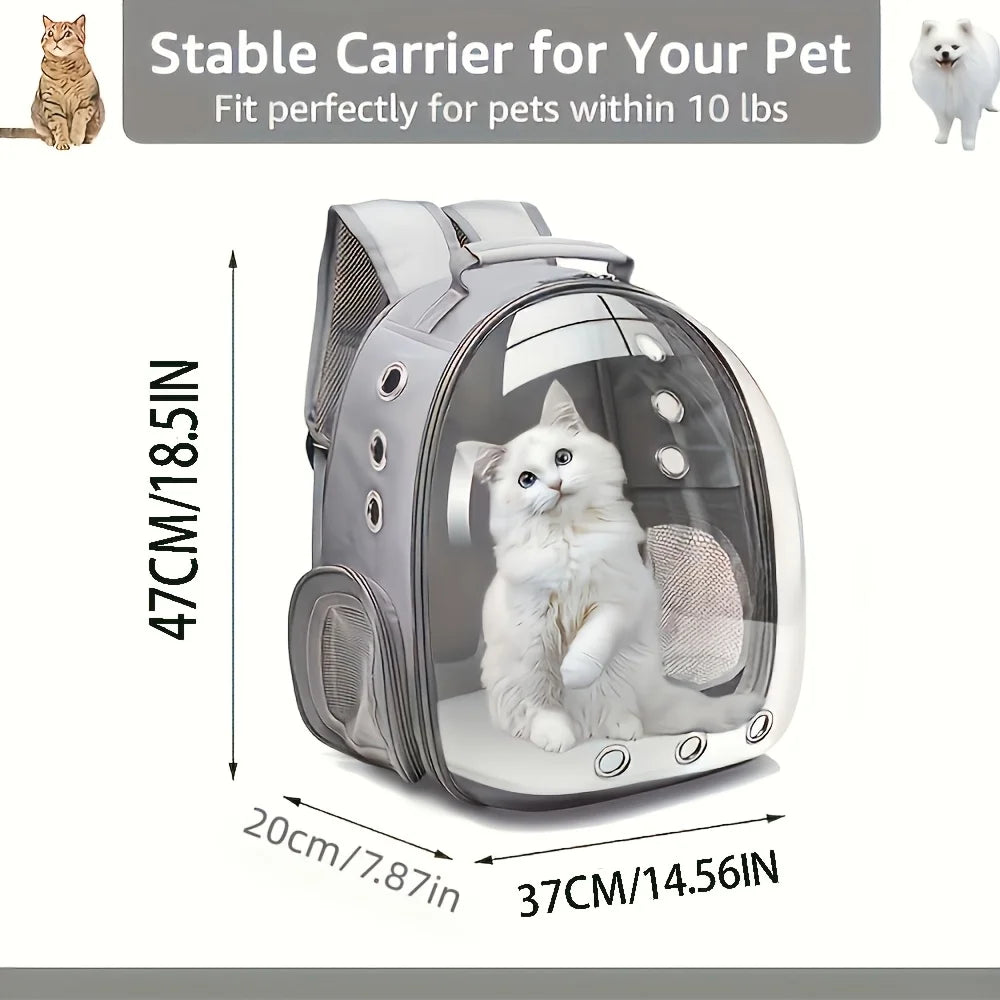 Portable Double-Shoulder Space Capsule Backpack for Cats and Pets