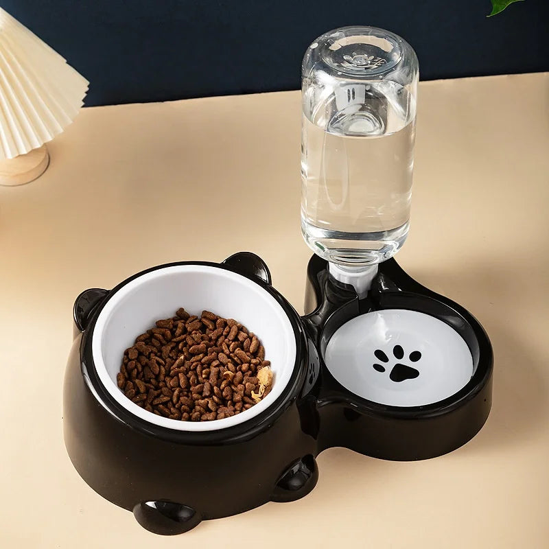 2-in-1 Pet Food and Water Bowl for Cats
