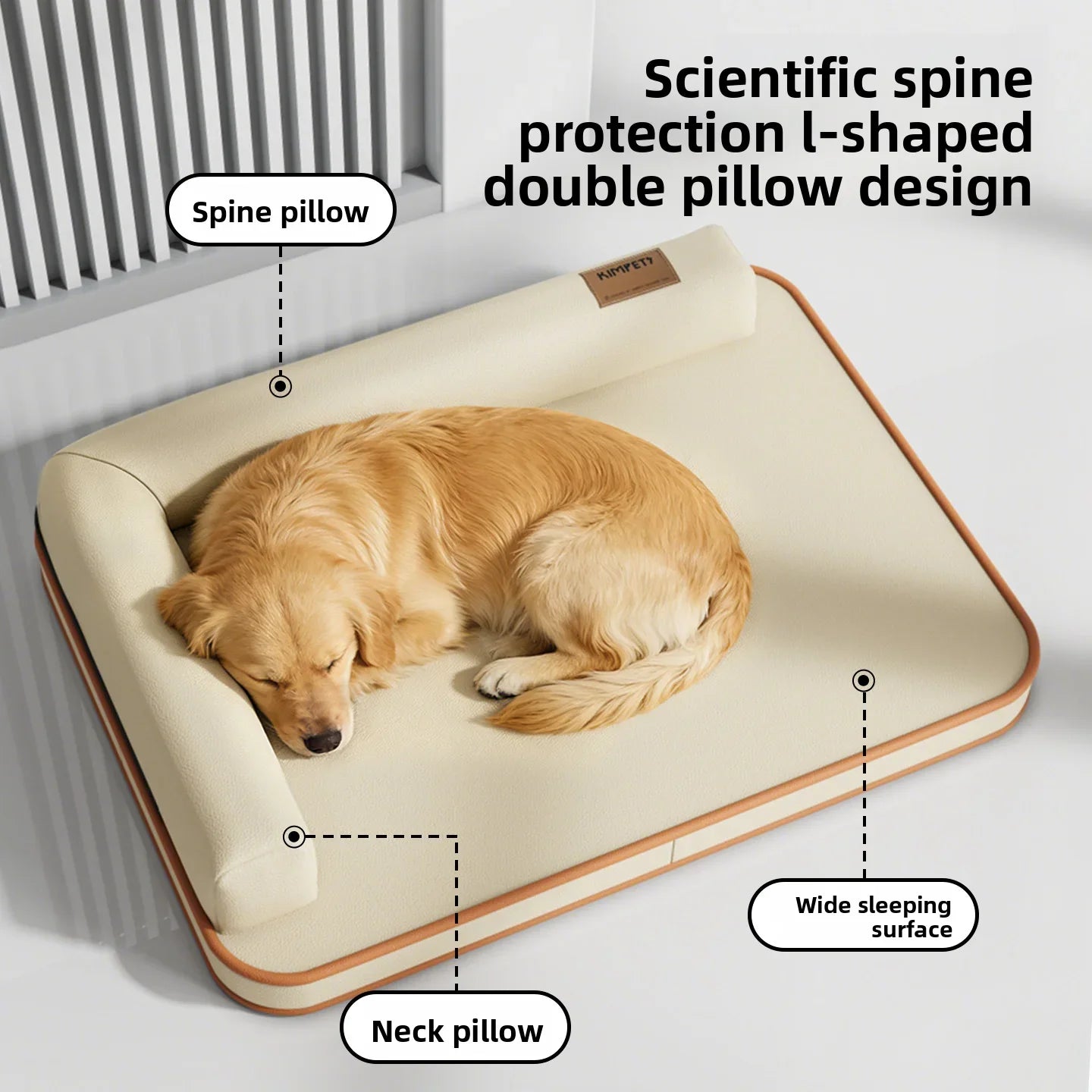 Large Dog Bed with Soft Cushion for Dogs and Cats