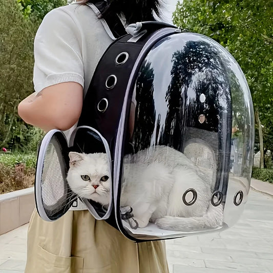 Portable Double-Shoulder Space Capsule Backpack for Cats and Pets