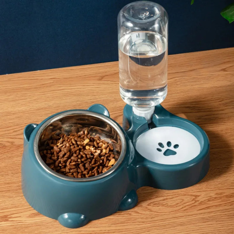 2-in-1 Pet Food and Water Bowl for Cats