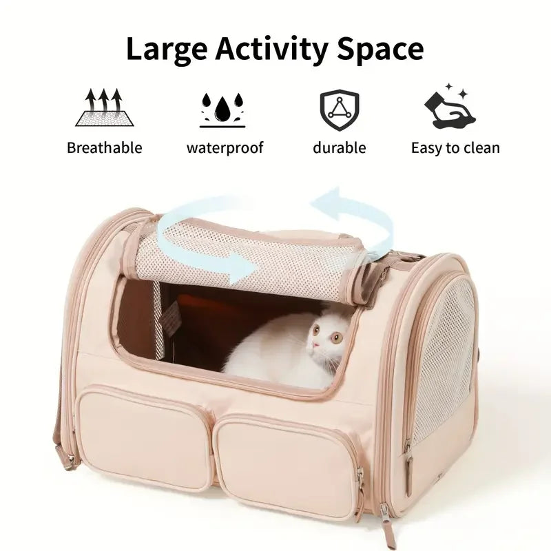 Airline Approved Soft-Sided Pet Carrier Backpack for Cats Dogs