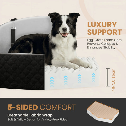 Memory Foam Dog Car Seat for Medium and Large Dogs