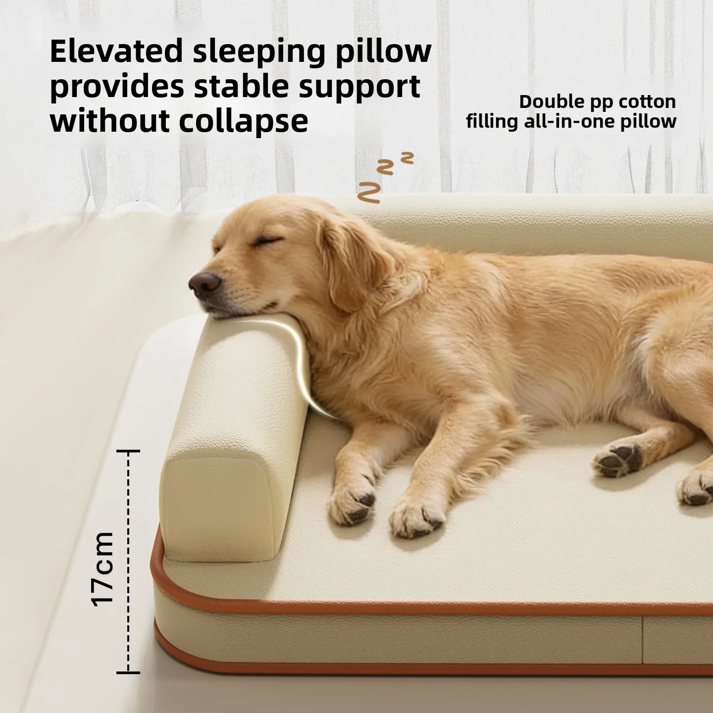 Large Dog Bed with Soft Cushion for Dogs and Cats